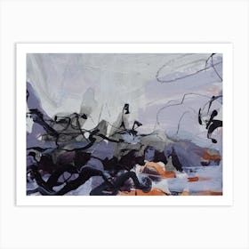 Abstract Painting - Gesture Purples Art Print