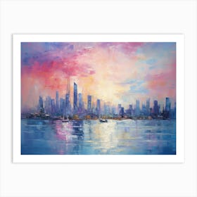 Sunset Cityscape 1 Art Print