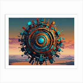 Futuristic Sphere Art Print