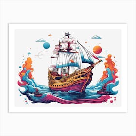 Pirate Ship Art Print