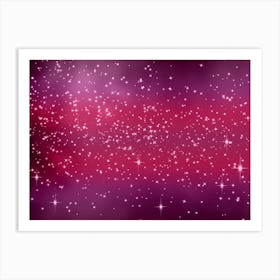 Pinks & Violets Shining Star Background Art Print