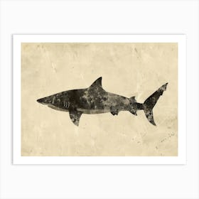 Greenland Shark Silhouette 2 Art Print