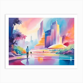 Futuristic Cityscape 5 Art Print