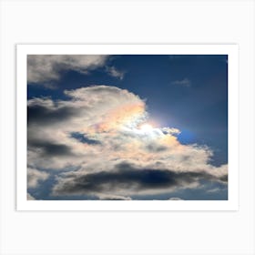 Sun Shining Through Clouds Photo Art Print