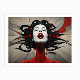 Woman With Red Hair Art Print