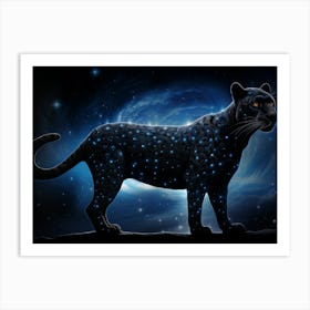 Black Jaguar Art Print