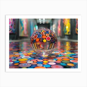Psychedelic glass ball Art Print