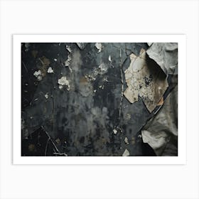 Abstract Background Composed Of Aged Weathered Wallpaper With A Retro Horror Vintage Aesthetic Fea (3) Art Print