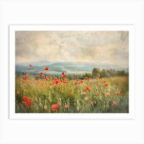 Poppies In The Meadow 19 Art Print