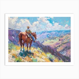 Cowboy In Sierra Nevada 4 Art Print