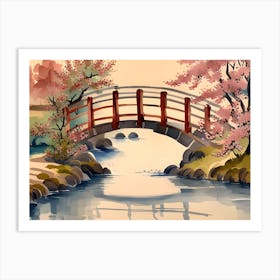 Bridge Over A River Art Print