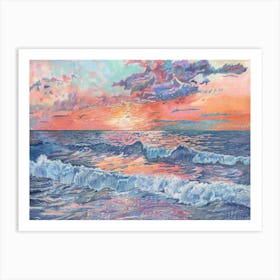 Sunset At The Beach 28 Art Print