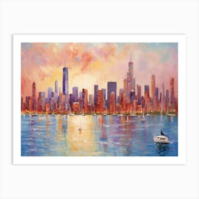 Chicago Skyline 8 Art Print