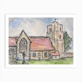 St Marys Chartham 13th Sep 2024 Art Print