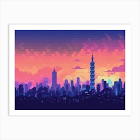 Taipei Skyline 3 Art Print