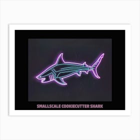 Neon Pink Purple Smallscale Cookiecutter Shark Poster 1 Art Print