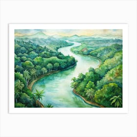 River In The Jungle 1 Art Print