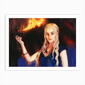 Dragons And Daenerys Art Print
