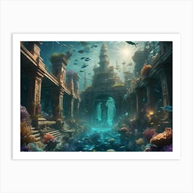 Underwater City Streets Art Print