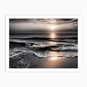 Sunset At The Beach 526 Art Print