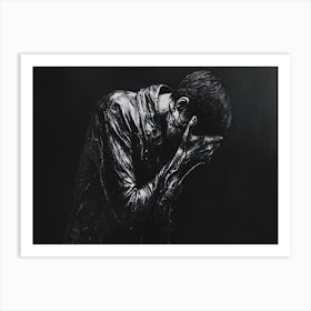 Man Holding His Head Art Print