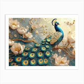 Peacock Painting 5 Art Print