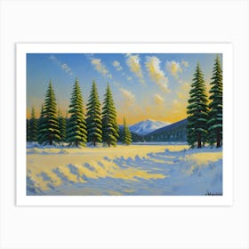 The Frosted Landscape Snow Scene Art Print