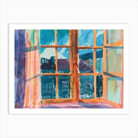 Bergen From The Window View Painting 2 Art Print