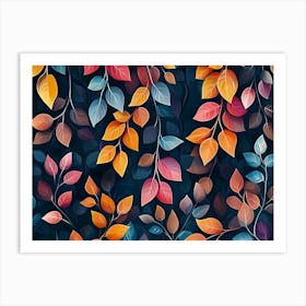 Autumn Leaves Wallpaper 2 Art Print