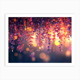 Elegant Colorful With Vibrant Flower Hanging Branches 11 Art Print