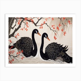 Black Swans - Asian Art Print