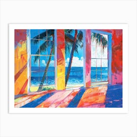 Key West From The Window View Painting 4 Art Print