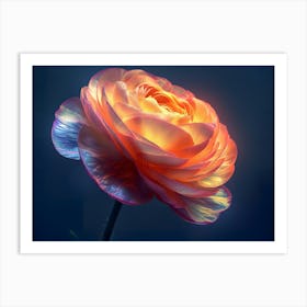 Rose On A Dark Background Art Print