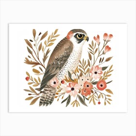 Little Floral Falcon 2 Art Print