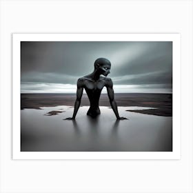 Man In The Water 1 Art Print