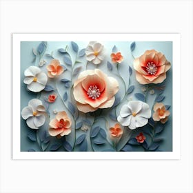 Paper Flowers 68 Art Print