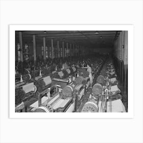 Weaving Room, Laurel Cotton Mill, Laurel, Mississippi By Russell Lee Art Print