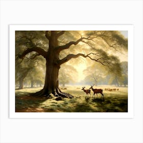 Deer In The Woods Art Print