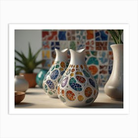 Mosaic Vases Art Print