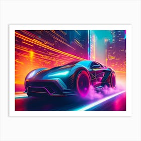 Futuristic Car 2 Art Print