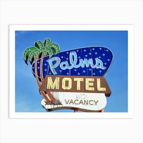 Palms Motel Sign, Royal Oak, Michigan Art Print