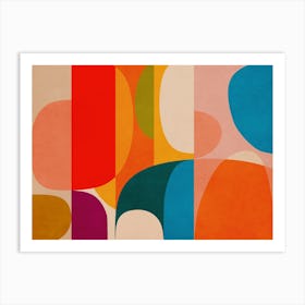 Rounded Pieces 1 Art Print