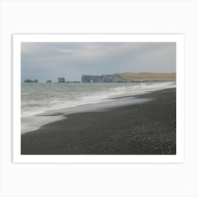 Black Sand Beach Iceland Art Print