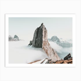 Foggy Mountain Peak Art Print