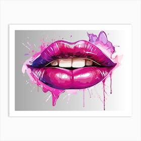 Pink Lips Art Print