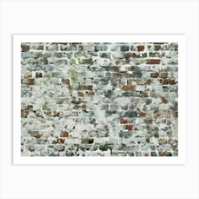 Distressed Brick Tile 12 Art Print