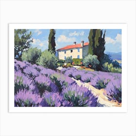 Lavender Field - expressionism 2 Art Print