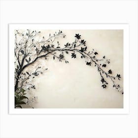 Black And White Tree Wall Art Art Print