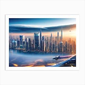 Futuristic Cityscape 6 Art Print