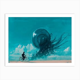 Man On A Bicycle Art Print